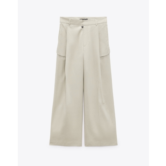 ZARA Full Lenght Wide Pocket Pants Size M - Picture 12 of 13